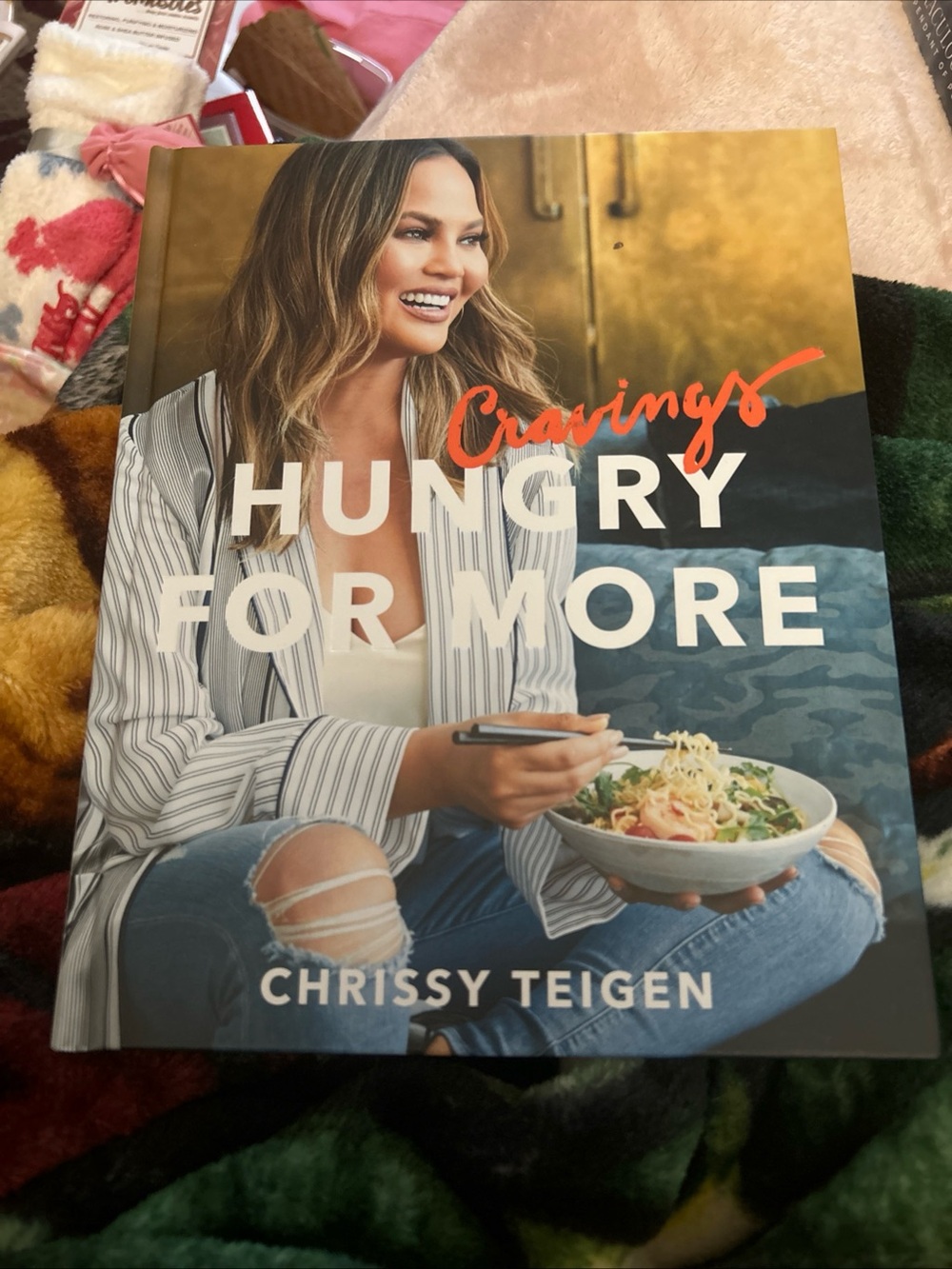 Chrissy Teigen Cravings: Hungry for More Cookbook - Blue & Gold Cover